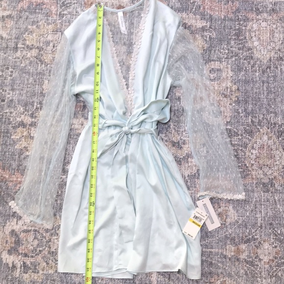 FLORA NIKROOZ Bridal Robe-Sea Glass--Sz M (NWT) - Picture 5 of 12